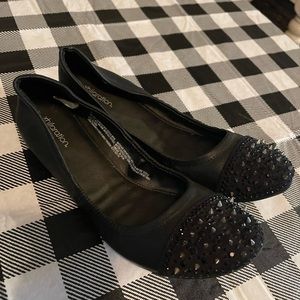 Black Studded Ballet Flats size 8